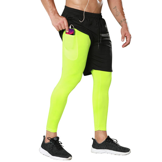 Men's Gym Pants Outdoor Tights Double-Layer Quick Drying Bodybuilding Casual Fitness Running Workout Basketball Sweatpants The Clothing Company Sydney