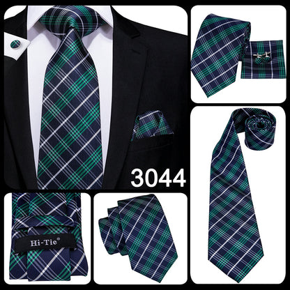 3 Piece Business Classic Blue Black Striped Solid Neck Tie Necktie Pocket Square Cufflinks Wedding Party Silk Tie Set The Clothing Company Sydney