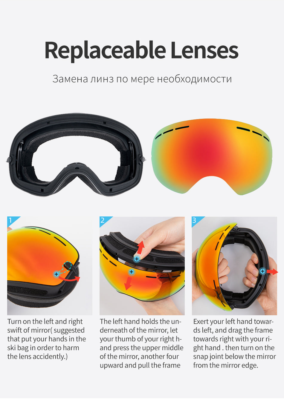 Brand Ski Men Women Snowboard Goggles Glasses For Skiing UV400 Protection Skiing Snow Glasses Anti-Fog Ski EyeWear The Clothing Company Sydney