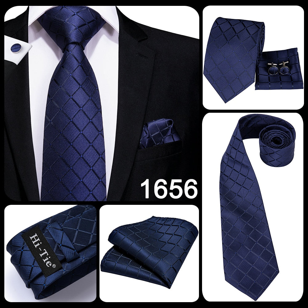 Blue Business Solid 100% Silk Men's Tie NeckTie 8.5cm Ties for Men Formal Luxury Wedding Set The Clothing Company Sydney