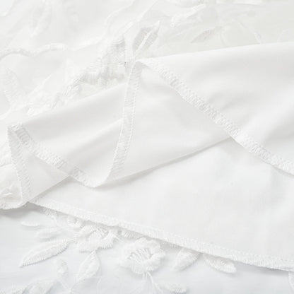 Summer Sundress White Floral Embroidery Mesh Lace Sexy Backless Beach Dress The Clothing Company Sydney