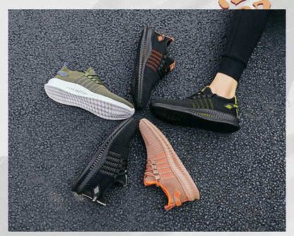 Men's Sneakers Shoes Lightweight Breathable Running Walking Yoga Sports Footwear Soft Sole Lace-up Shoes The Clothing Company Sydney