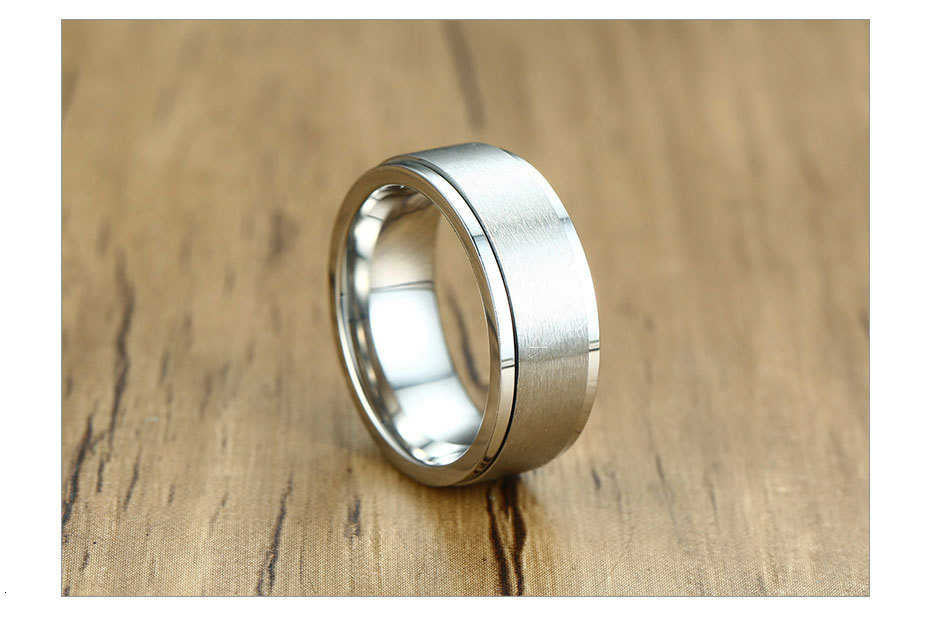 6/8mm Spinner Ring for Men Stress Release Accessory Classic Stainless Steel Wedding Band Casual Sport Jewellery The Clothing Company Sydney