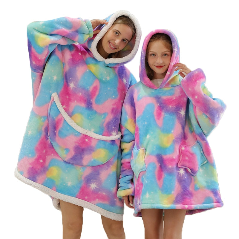 Winter Sherpa Blanket Plush Fleece Family Matching Hoodie Girl Sweatshirt Oversized Hoodie The Clothing Company Sydney