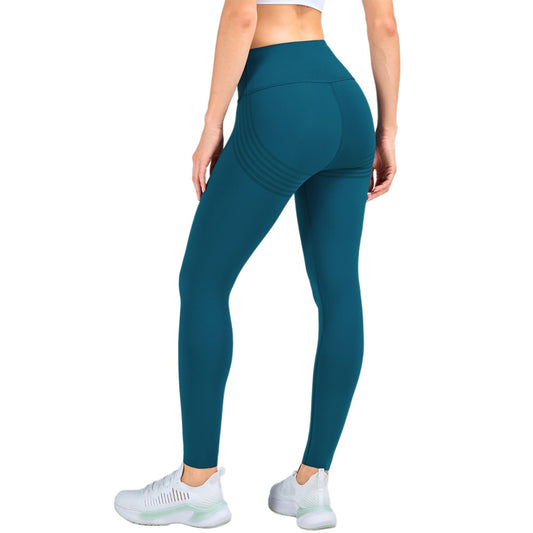 Lycra Fabric Striped Yoga Pants Women High Waist Fitness Leggings Push Up Hips Tight Sports Trousers The Clothing Company Sydney