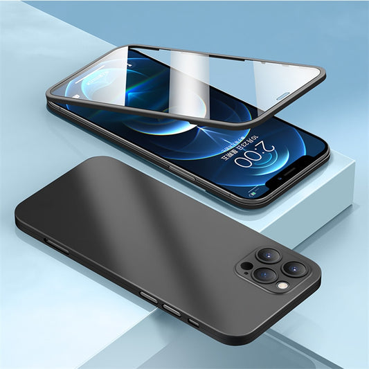 2 Piece Front Tempered Glass + Matte Back Cover For iPhone 12 13 Mini 11 Pro XS Max X XR 360 Full Protection Ultra Thin Shockproof Case The Clothing Company Sydney