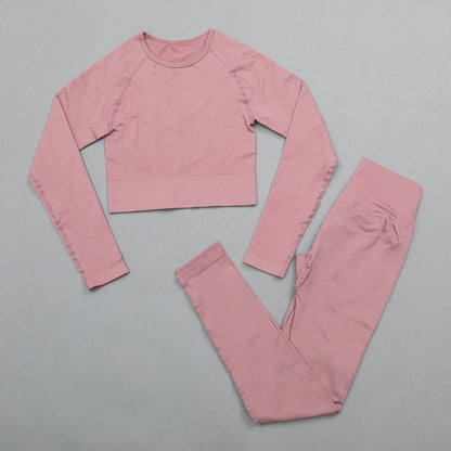 2 Piece High Waist Sports Legging Gym Women's sportswear Seamless Fitness Yoga Suit High Stretchy Workout Padded Sports Bra Leggings Set The Clothing Company Sydney