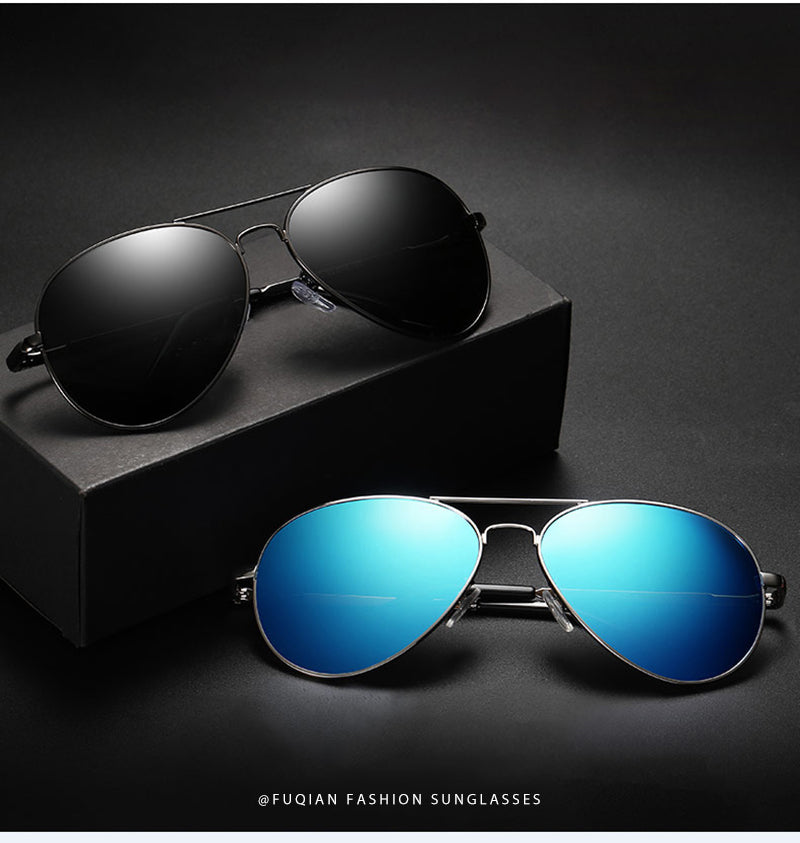 Classic Pilot Polarized Sunglasses Men Fashion Metal Sun Glasses Women Black Driving Eyeglasses Goggle UV400 The Clothing Company Sydney