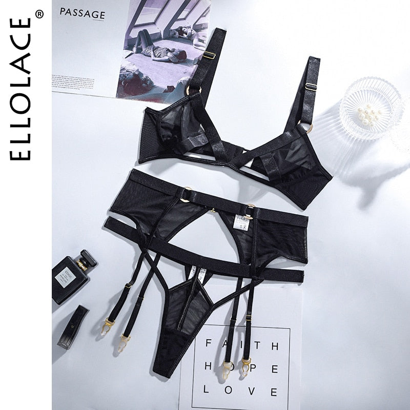 Lace Hollow Out 3 Piece Set Wireless Underwear Sensual Lingerie Set The Clothing Company Sydney