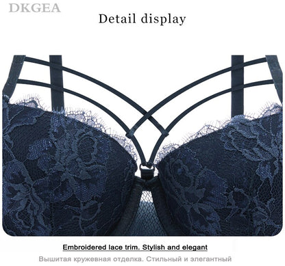 2 Piece Underwear Set Green Bras Cotton Brassiere Lingerie Set Lace Embroidery Push Up Bra Panties Sets Deep V Gather Bra and Brief The Clothing Company Sydney