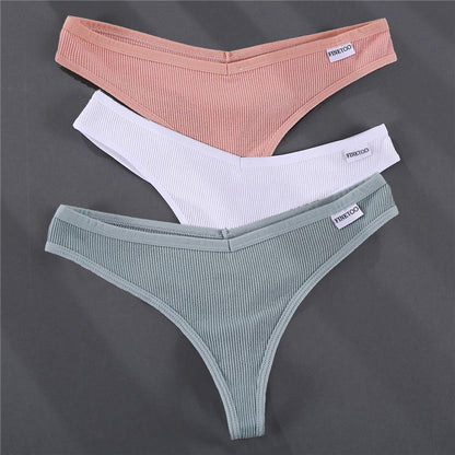 3 Pack G-string Panties Cotton Underwear Underpants Thong Solid Color Pantys Lingerie Briefs The Clothing Company Sydney