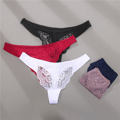 Cotton Mix Lace Thong Female Lingerie G-String Underwear Intimates Lingerie Underpants Briefs Panties The Clothing Company Sydney