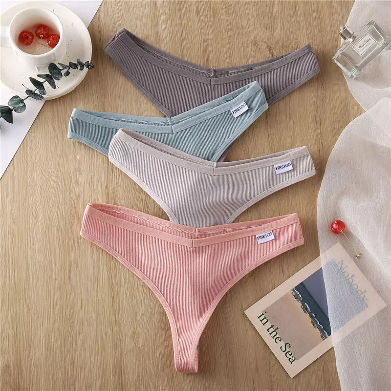 3 Pack 8 Colors Thong G-String Cotton Mix Thongs Panties V Waist Underpants Pantys Lingerie The Clothing Company Sydney