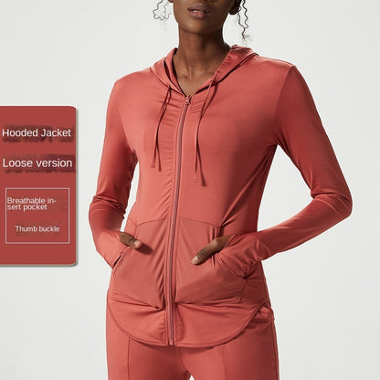 Energy Breathable Running Jacket Women Hoodie Sports Zipper Fitness Coat Gym Tops Long Sleeves Yoga Shirts Sportswear Stretch The Clothing Company Sydney