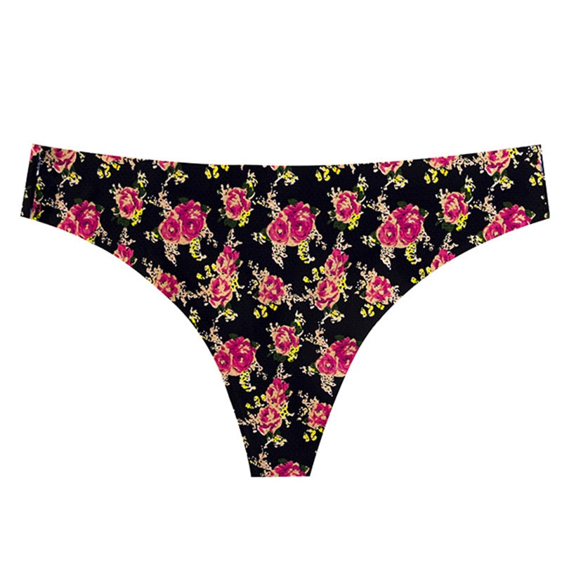 Women's Floral Lingerie Temptation Low-waist Panties Thong No trace Breathable Underwear Female G String Intimates The Clothing Company Sydney