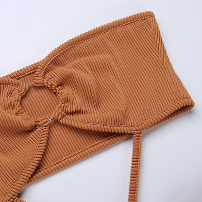 Bandage Cut Out Sexy Backless Elegant Strapless Jumpsuits Women Club Party Rompers Sleeveless One Piece Overalls The Clothing Company Sydney