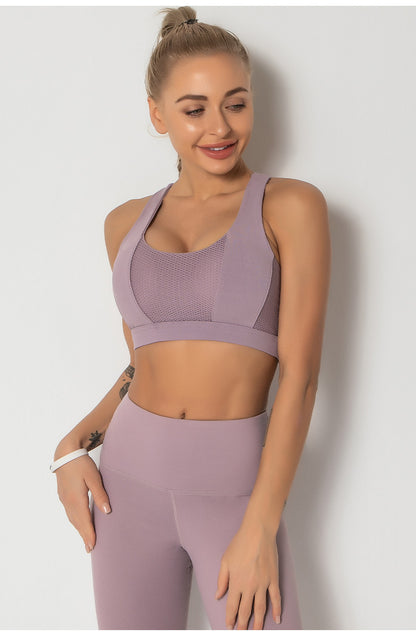 Sports Bra Shockproof Glamour Classic Comfortable Style Tank Wide Shoulder Strap Yoga Top Push Up Fitness Bras The Clothing Company Sydney