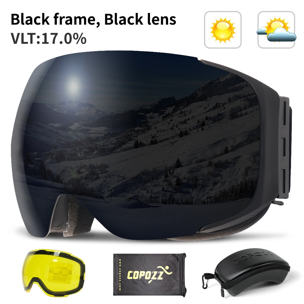 Magnetic Ski Goggles with 2s Quick-Change Lens and Case Set UV400 Protection Anti-Fog Snowboard Ski Glasses for Men Women The Clothing Company Sydney