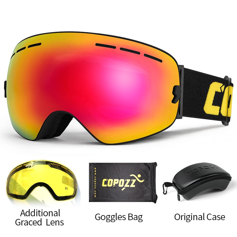 Brand Professional Ski Goggles Double Layers Lens Anti-fog UV400 Big Ski Glasses Skiing Snowboard Men Women Snow Goggles The Clothing Company Sydney