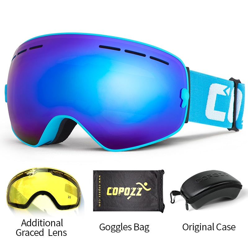 Brand Professional Ski Goggles Double Layers Lens Anti-fog UV400 Big Ski Glasses Skiing Snowboard Men Women Snow Goggles The Clothing Company Sydney