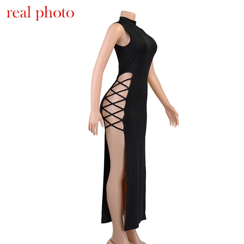 Elegant Black Sleeveless Bandage Dress for Women Club Party Backless Tank Dresses Skinny Fashion Summer Dress The Clothing Company Sydney