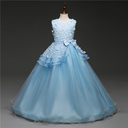 Kid Wedding Dresses for Girls Elegant Flower Princess Long Gown Baby Girl Christmas Dress Size 6 12 14 Years The Clothing Company Sydney