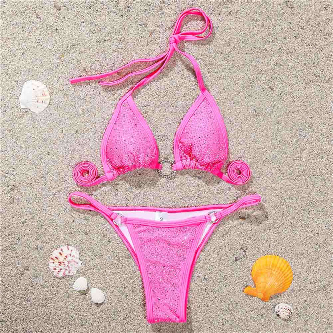 Bling Rhinestone Mini Bikini Swimsuit Women Swimwear Two piece Bikini set Bather Bathing Suit The Clothing Company Sydney