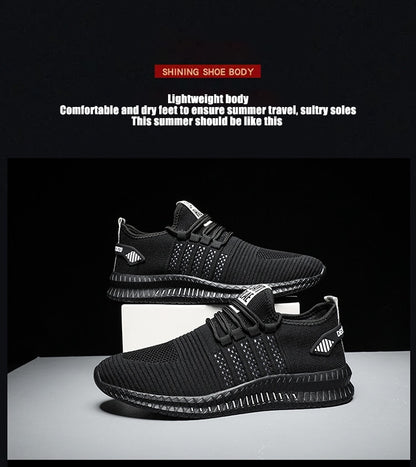 Men's Sneakers Shoes Lightweight Breathable Running Walking Yoga Sports Footwear Soft Sole Lace-up Shoes The Clothing Company Sydney