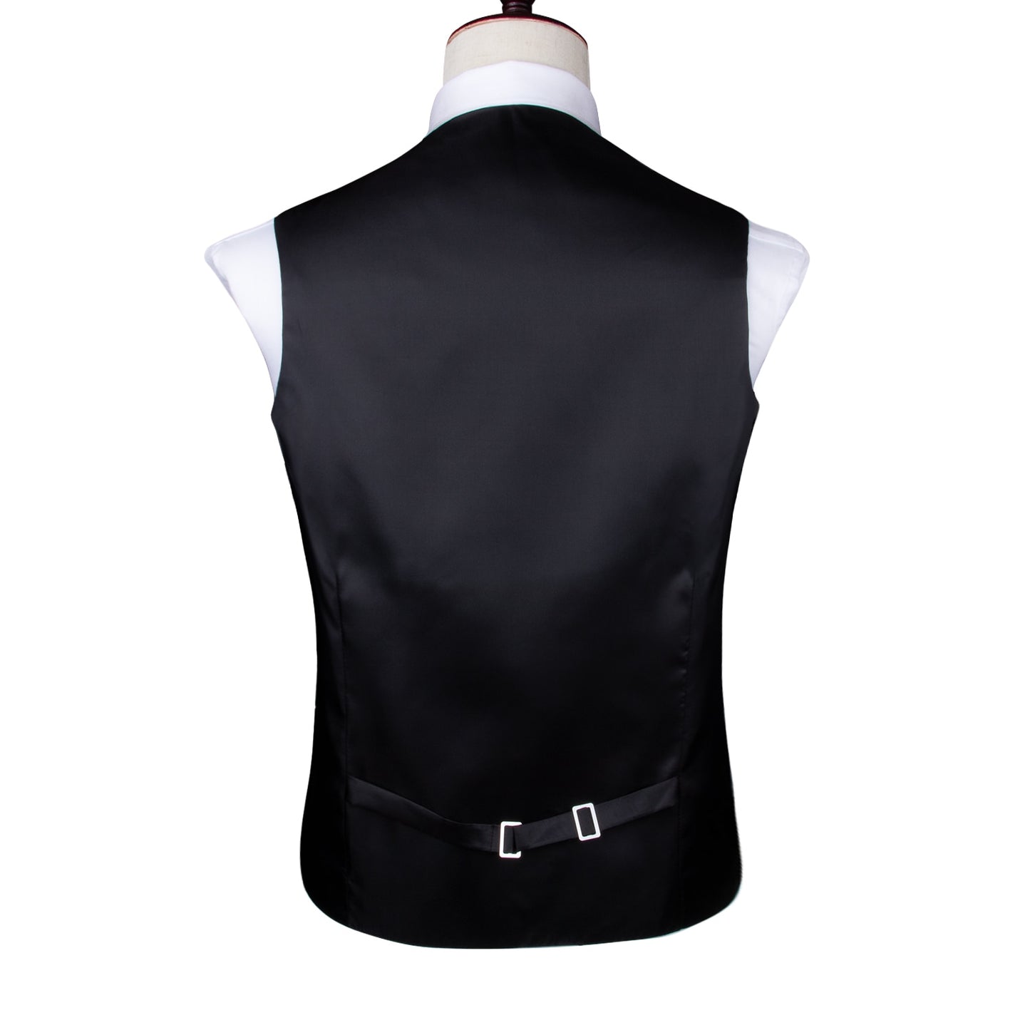 5 Piece Classic Black Wedding Vest for Men Silk Suit Vest Tie Ring Cufflinks Hanky Set for Party Formal Dress Business Casual Waistcoat The Clothing Company Sydney
