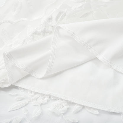 Summer Sundress White Floral Embroidery Mesh Lace Sexy Backless Beach Dress The Clothing Company Sydney