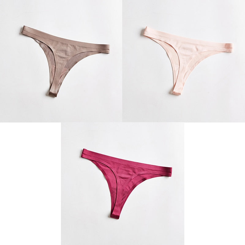 3 pack Thongs Seamless Underwear Sports Panty T-back G-string Underwear Ice Silk Ladies Underpants The Clothing Company Sydney