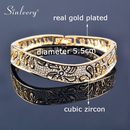 Luxury Hollow Flower Bangles For Women Rose Gold Silver Color Crystal Bracelets Best Friends Gifts Jewellery The Clothing Company Sydney