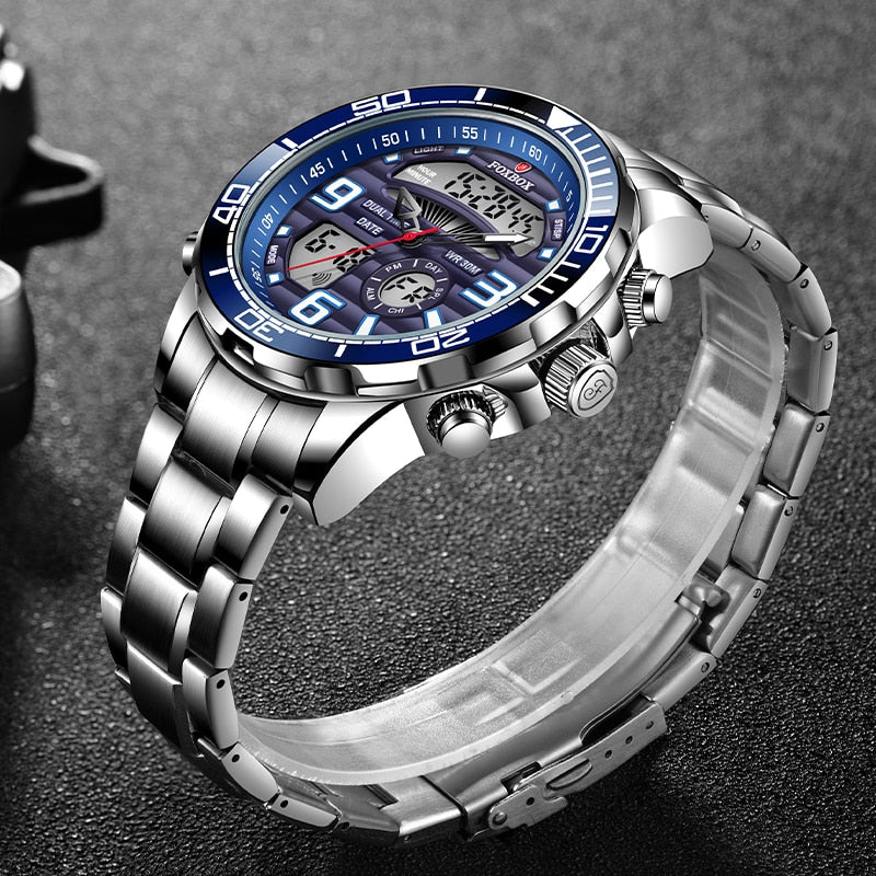 Lige Brand Foxbox Digital Mens Watches Sport Quartz Wristwatch All Steel Military Waterproof Watch The Clothing Company Sydney