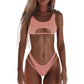 2 Piece Hollow Out Swimsuit High Cut Micro Swimwear Stylish Bathing Suit Beach Outfits Bikini Set The Clothing Company Sydney