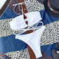 Drawstring Bandage Bikini Set Swimwear 2 Pieces Set Solid Swimsuit Halter Beach Wear Bathing Suit The Clothing Company Sydney