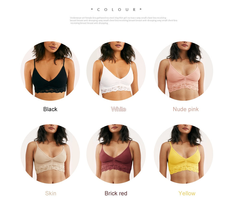 Homewear Seamless Ribbed Thin Bra  Wire Free Ladies Lace Bralette Backless Cotton underwear Lace Lingerie The Clothing Company Sydney