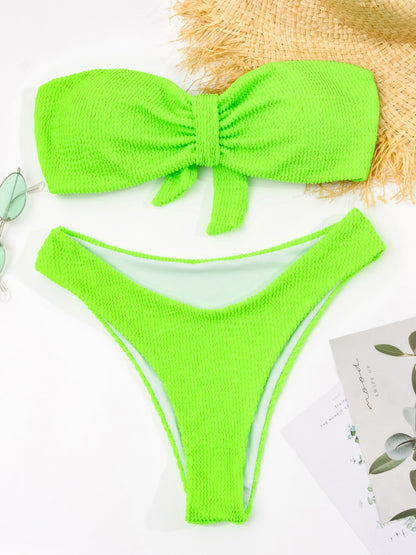 High Waist Bikini Swimsuit Swimwear Bandeau Thong Brazilian Bikini Set Bathing Suit Bather The Clothing Company Sydney