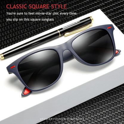 Polarized Sunglasses Men Women Classic Square Plastic Driving Sun Glasses Fashion Black Shades UV400 The Clothing Company Sydney