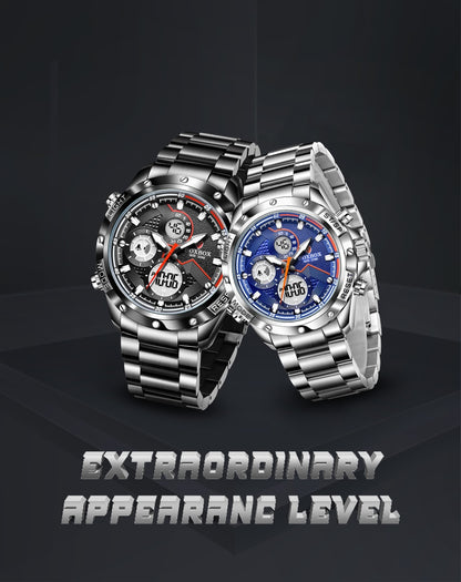 Foxbox Sport Mens Watches Top Brand Luxury Dual Display Quartz Watch For Men Military Waterproof Digital Electronic Watch The Clothing Company Sydney