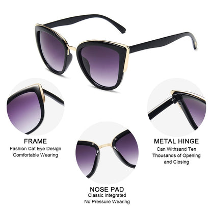Cateye Women Sunglasses Vintage Anti-glare Sun Glasses Female Fashion Leopard Shades UV400 The Clothing Company Sydney