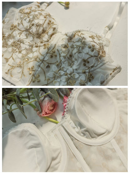 2 Piece Classic Women underwear Set Lace Push Up Bra And Panty Sets Embroidered Brassiere Adjustable Gathered Lingerie The Clothing Company Sydney