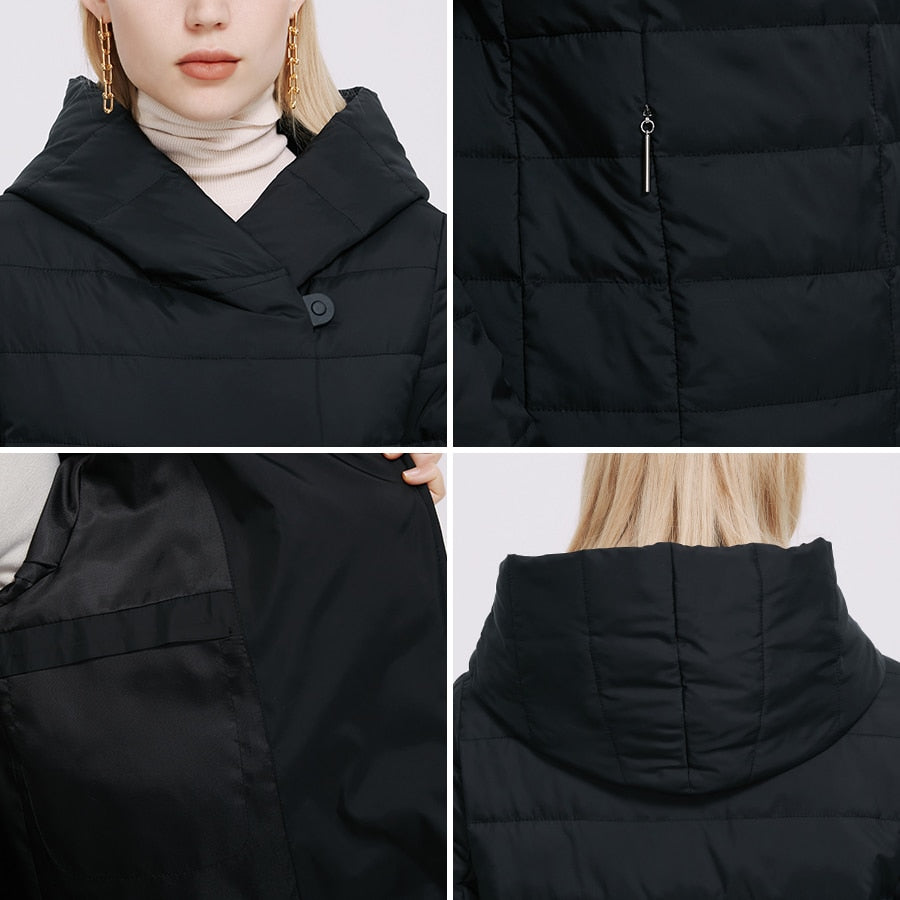 Women's Jacket Windproof Coat Mid Length Reversible Slider Quality Filling Parka The Clothing Company Sydney