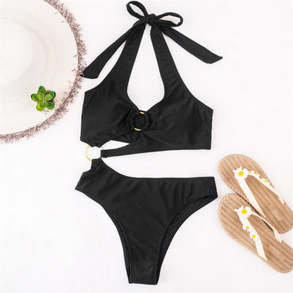 Halter Asymmetric One Shoulder One Piece Swimsuit Women Swimwear Female Bather Bathing Suit Monokini The Clothing Company Sydney