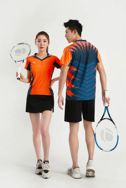 Women's Men's Sports Badminton wear shirts Table tennis game Shirts clothes Exercise Tennis Volleyball Handball Shirts The Clothing Company Sydney