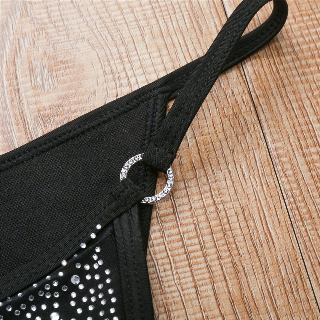 Bling Rhinestone Mini Bikini Swimsuit Women Swimwear Two piece Bikini set Bather Bathing Suit The Clothing Company Sydney