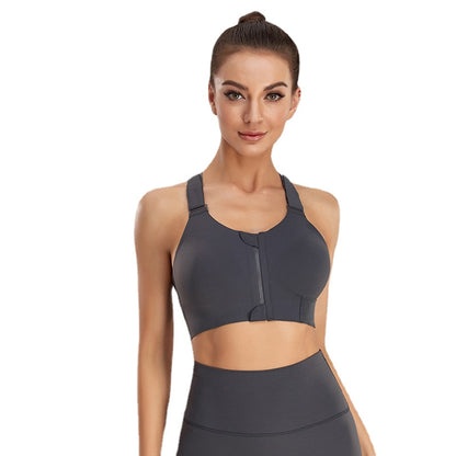 Shockproof Gym Sports Plus Size High-intensity Workout Running Seamless Velcro Shoulder Strap Hem Fitness Bra Top The Clothing Company Sydney