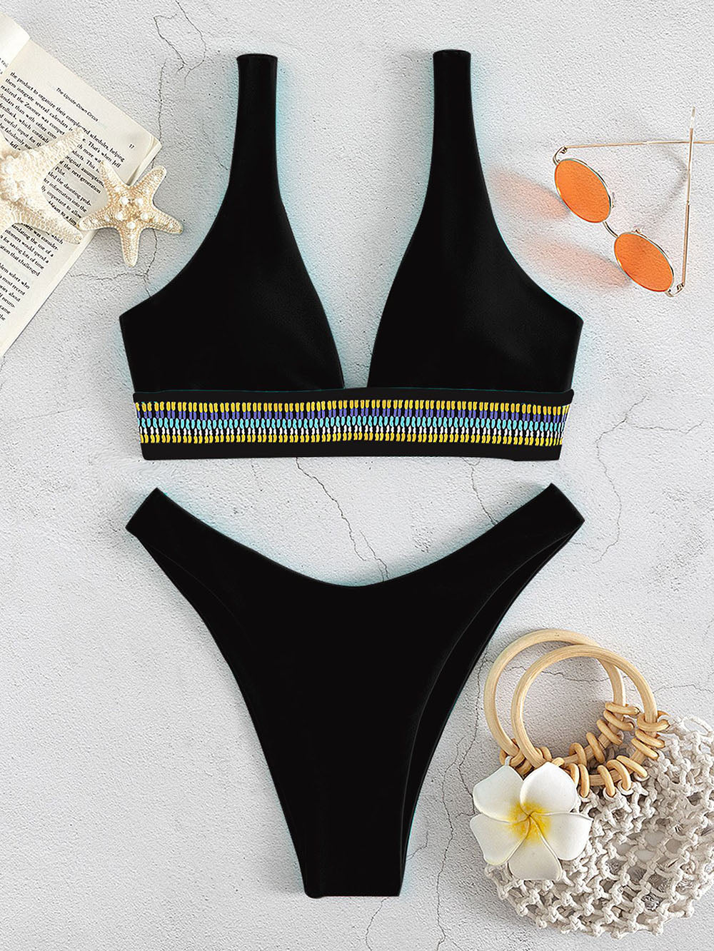 2 Piece  Swimwear Swimsuit Brazilian High Waist Bikinis Set Bathing Suit Swim for Summer Beach Wear The Clothing Company Sydney