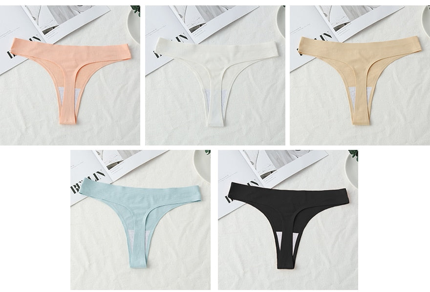 3 pack Seamless Thongs Women Underwear Ice Silk Sexy Sports Panties  T-back Solid Panties Intimates Lingerie The Clothing Company Sydney