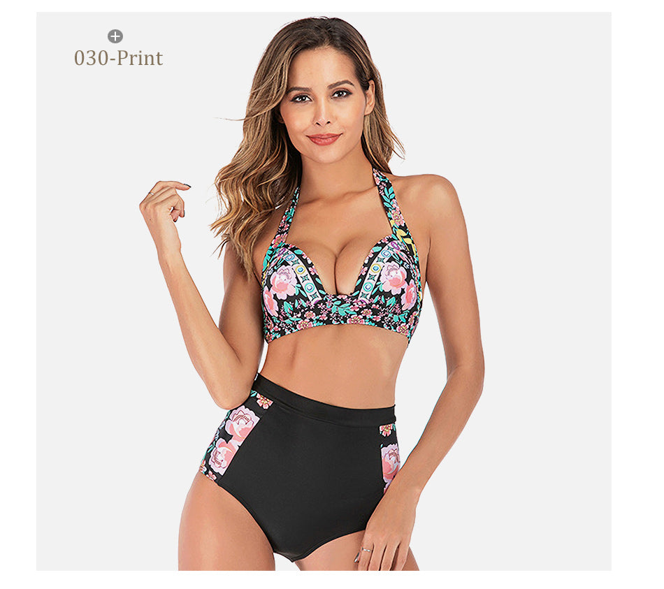 2 Piece Swimwear Plus Size XXXL Split Bikinis Swimsuit Push Up Padded Polyester Beachwear Bathing Swimming Suit The Clothing Company Sydney