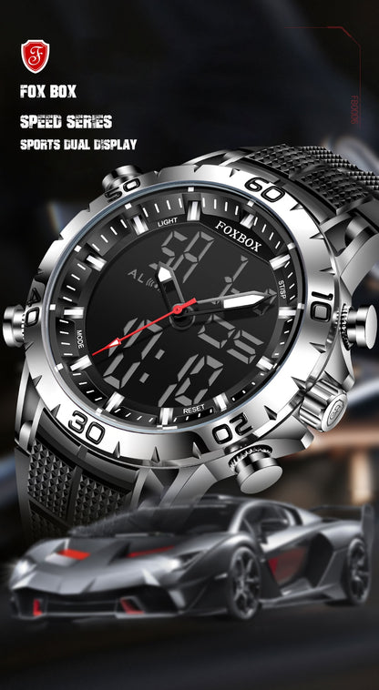 Foxbox Sport Mens Watches Top Brand Luxury Dual Display Quartz Watch For Men Military Waterproof Digital Electronic Watch The Clothing Company Sydney